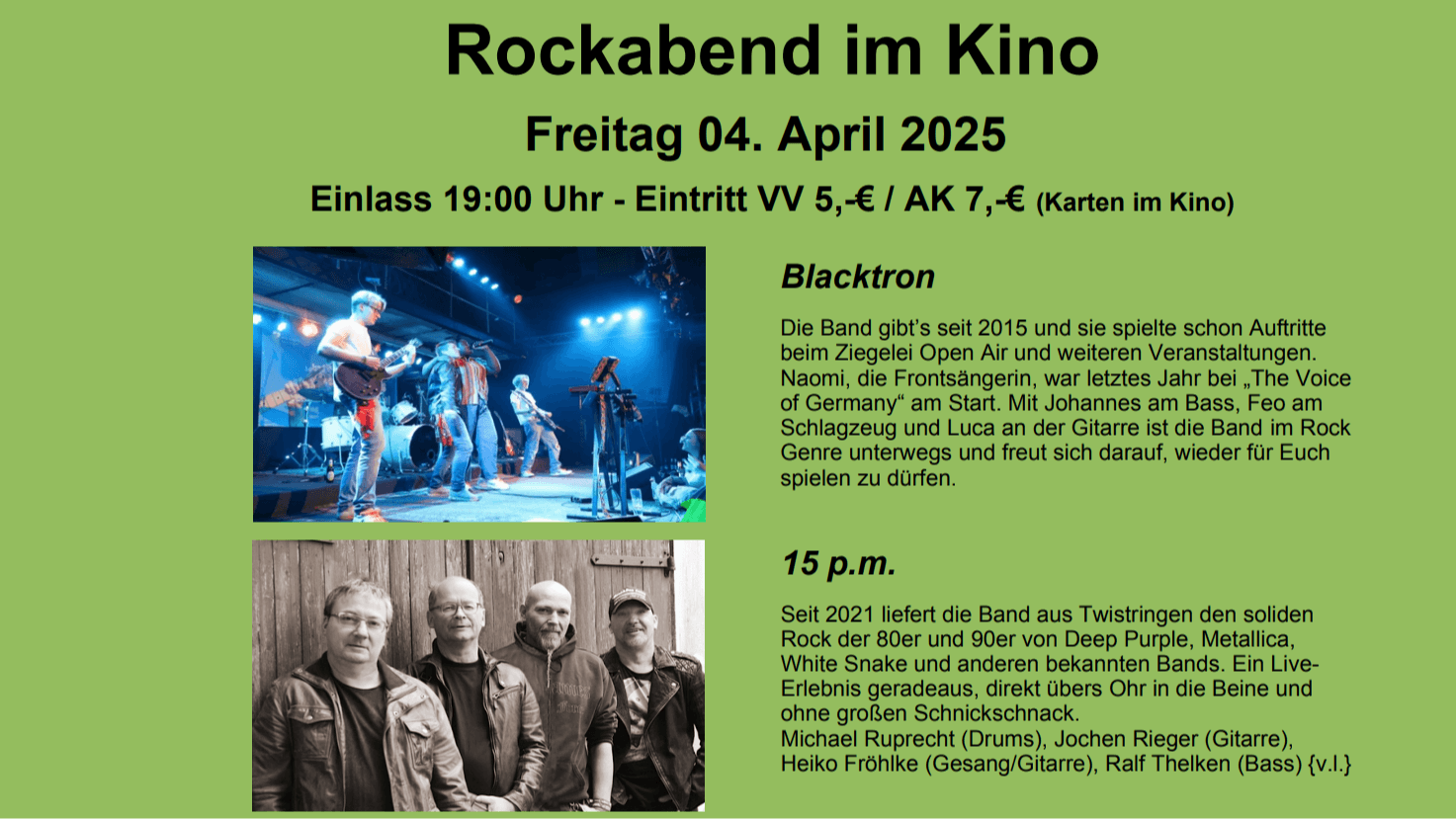 Rockabend im Kino